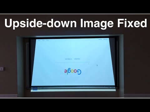 How to fix flipped upside-down image on Hitachi projector.