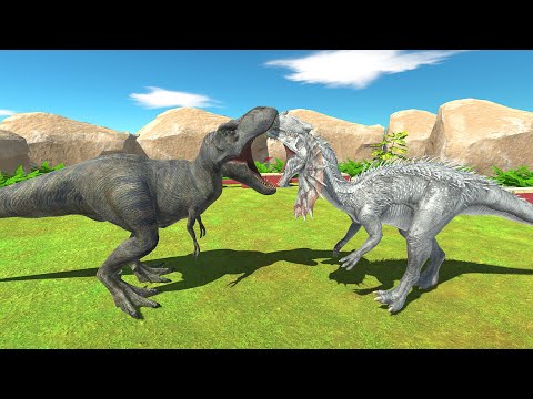 Old Goat Rex Vs Dilophosaurus  Death run - Animal revolt battle simulator