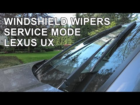 Lexus UX (2019-2026): Windshield Wipers Service Mode.