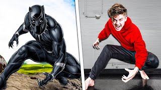 Black Panther Stunts In Real Life! - Challenge