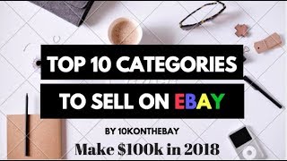 The Top 10 Easiest Categories To Make $100,000 on eBay in 2018 with no money.