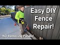HOW TO: DIY Leaning Fence Repair WITHOUT removing panels: Quick & Easy Method!