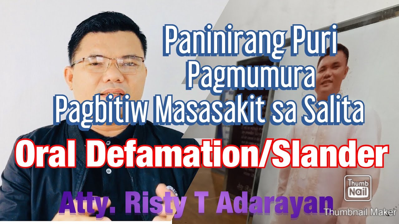 Putar video Paninirang Puri/Pagmumura (Oral Defamation) sekarang Paninirang Puri/Pagmumura (Oral Defamation)
