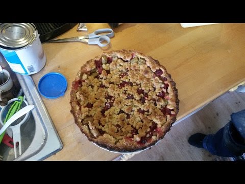 Rabarber och hallonpaj