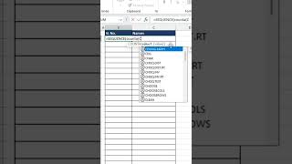 #shorts - Auto serial number in excel in 30 sec | create your dynamic serial number