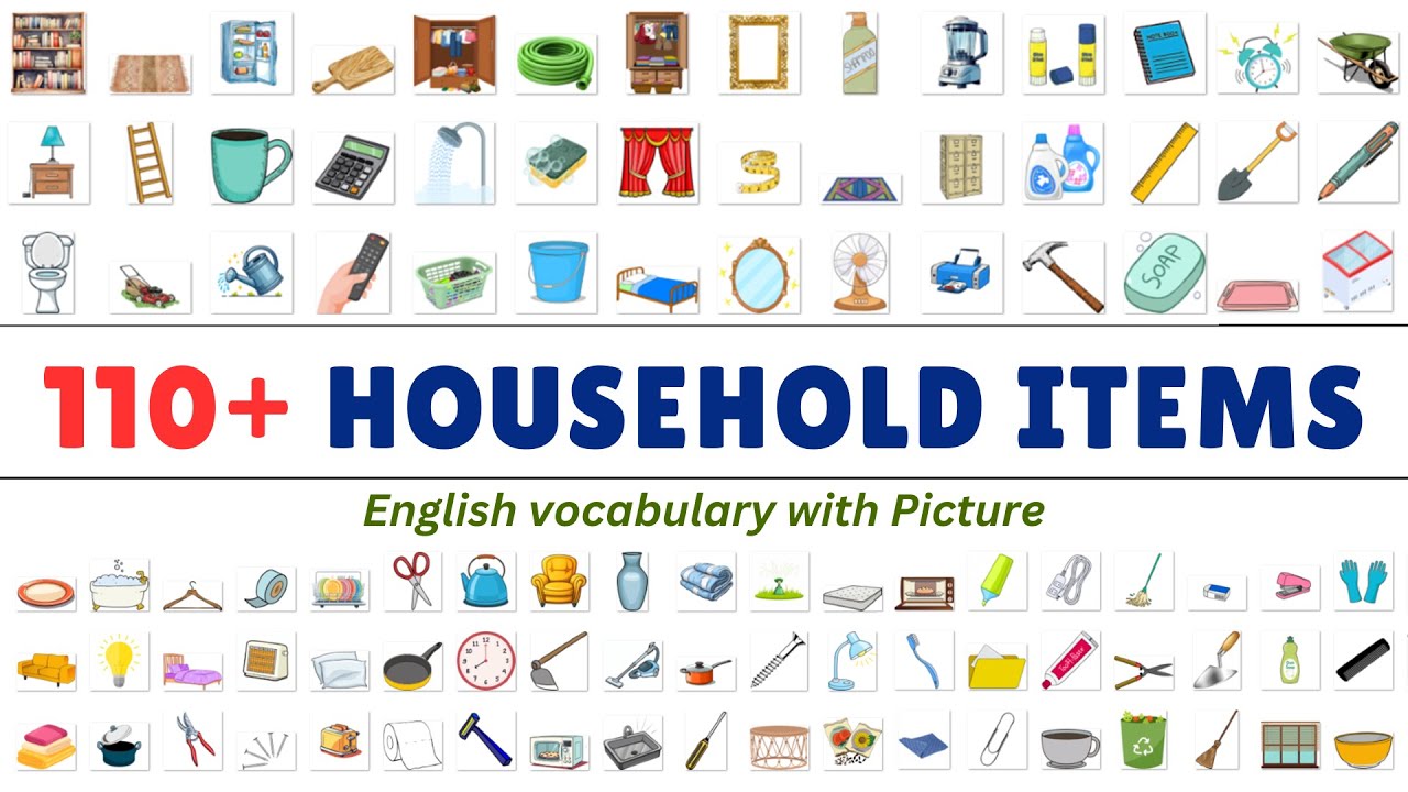 ¡Domina más de 110 palabras de vocabulario en inglés para artículos del hogar RÁPIDO! | Palabras ...