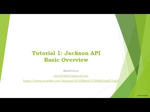 Tutorial1 Java Jackson Api Basic Overview