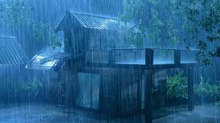 (No Ads) Relaxing Night Thunderstorm on Metal Roof | Fall Into Deep Sleep Fast