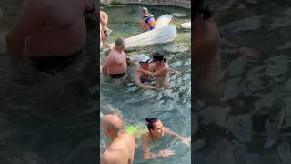 ☀️The Wonder Of Cleopatra Pool Fun Pamukkale Turkey -Beatiful Day ?#pamukkale #cleopatra #pool