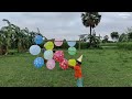 outdoor fun with Flower Balloon and learn colors for kids by I kids episode -214.
