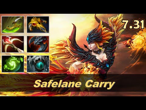 Lina Pos1 Safelane Carry, Physical Build | Dota 2 7.31 New Meta Highlights