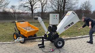 Elektrický štěpkovač LUMAG RAMBO HC15E – 400 V, 5,5 kW, větve do 100 mm