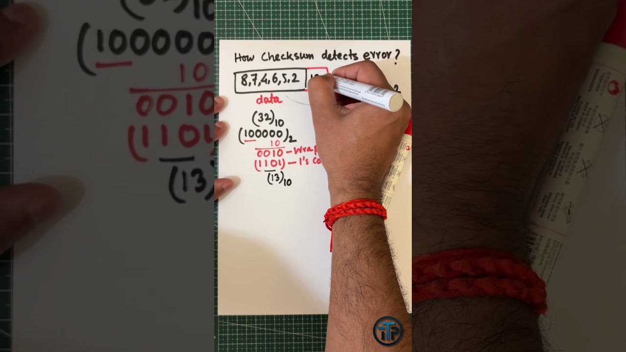 Checksum | detect an error with a checksum in Computer Networks? In 3 min #computernetwork