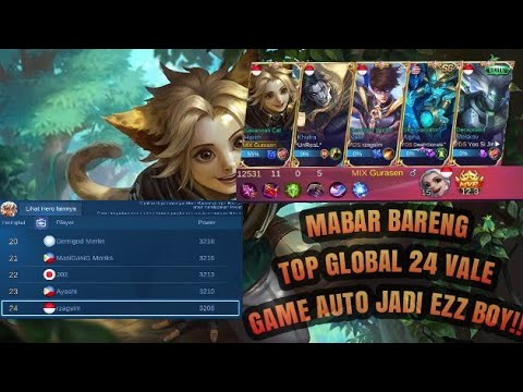 HARITH OVER POWER WITH TOP GLOBAL 24 VALE! || Mobile legends bang bang
