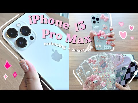 unboxing 🧸 iPhone 13 Pro Max 📱 Silver 256GB + case haul 🦋 (with link) *aesthetic* | malaysia