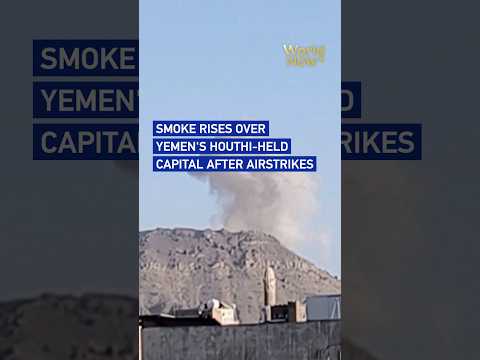 Smoke rises over Yemen's Houthi-held capital after airstrikes