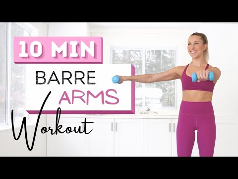 10 min BARRE ARMS WORKOUT | Toned Arms | Light Dumbbells