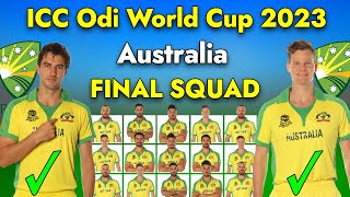 ICC ODI World Cup 2023  Australia Team Final Squad