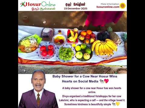 Baby Shower for a Cow Near Hosur Wins Hearts and Smiles