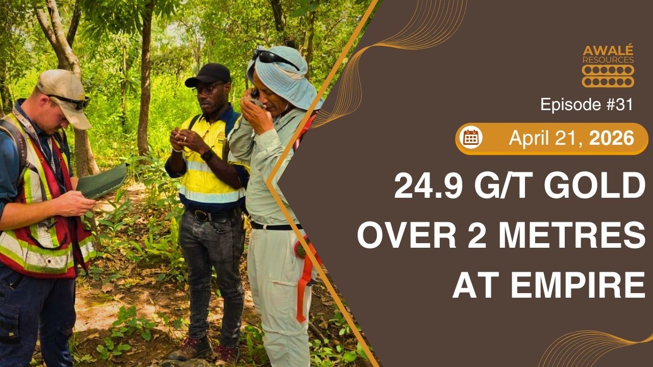 April 21, 2026 - 24.9 g/t Gold over 2 Metres within 5.1 g/t Gold over 10 Metres at Empire