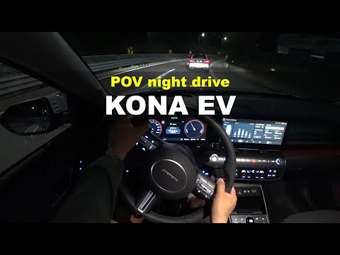 Hyundai KONA Electric POV night drive