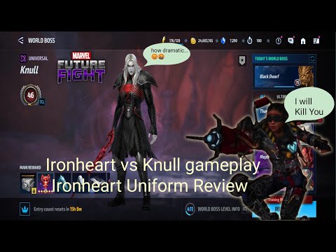 Riri William aka Ironheart WBL Knull gameplay! Uniform Review! Marvel Future Fight!