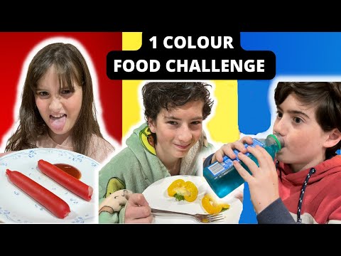 6 KIDS 1 COLOUR FOOD CHALLENGE