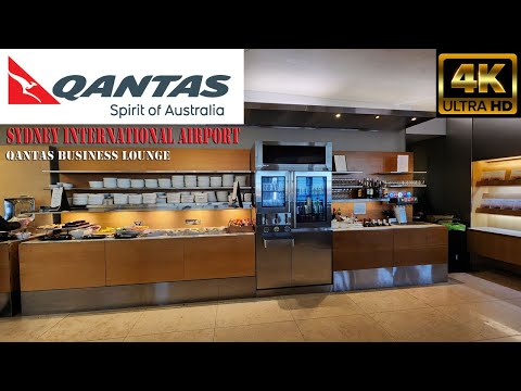 Qantas Business Lounge, Terminal 1 Aeroporto Internacional de Sydney 4k
