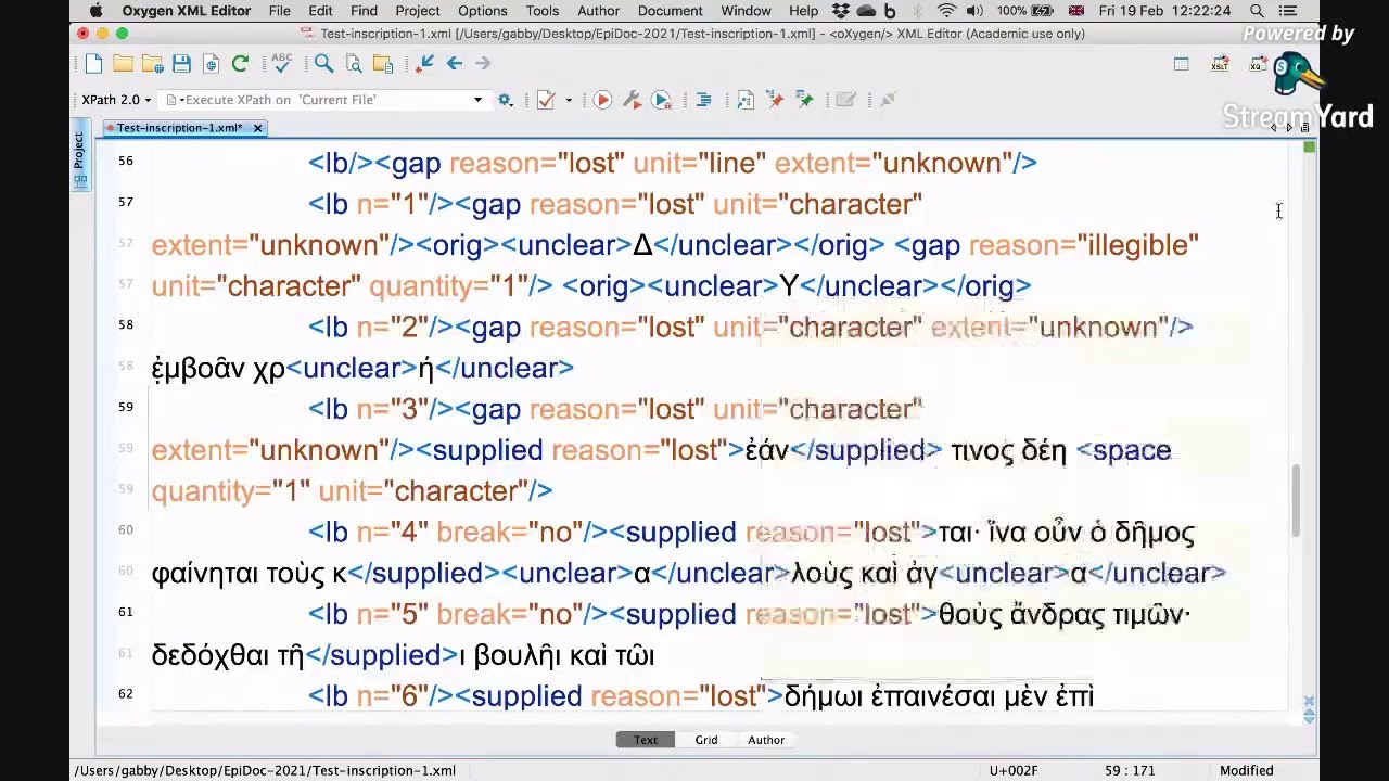 EpiDoc Tutorial: Greek inscription example