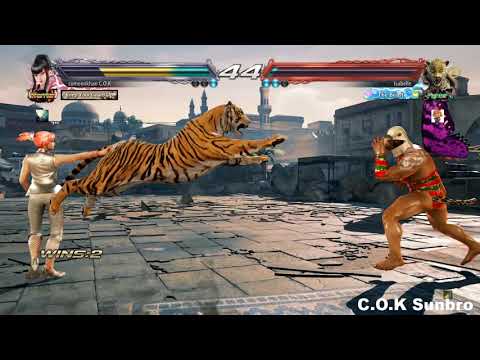 C.O.K vs Isabelle playing against Unpredictable king, Kazumi Battle Tekken online challenge