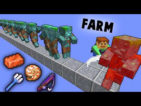 Reinforcement Farms are BACK! Drowned, Copper, Trident, Nautilus shell, fishing rod