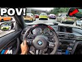 You Drive A Straight Piped BMW M4 F82 To LA S BIGGEST BMW CAR MEET LOUD EXHAUST POV