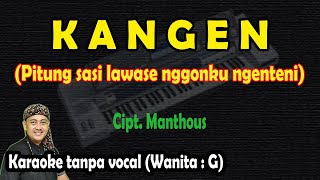 Download lagu Kangen (pitung sasi lawase nggonku ngenteni) karaoke campursari nada wanita mp3