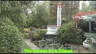 preview picture of video 'Antanas Čiapas (Ciapas) garden, backyard (fountains, small architecture...), красивый сад'
