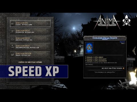 Speed ​​Experience Level 1-150 in 1h to obtain the Triads Emblem | Anima The Reign of Darkness