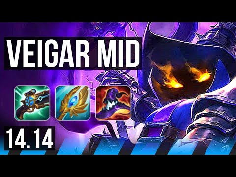 VEIGAR vs AURELION SOL (MID) | 2100+ games, Godlike, 9/3/8, Rank 15 Veigar | EUW Grandmaster | 14.14