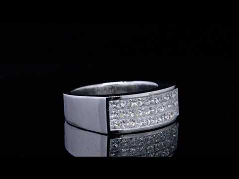 Natural 1.80 Ct. Princess Cut Men's Diamond Ring Invisible Set - 23639