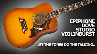 Video thumbnail for Epiphone Dove Studio Violinburst | Let The Tones Do The Talking by Guitar Village