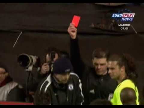 Messi SENT FLYING - Red Card Del Horno Barcelona vs Chelsea