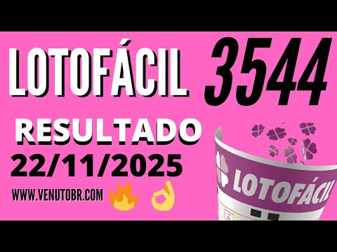 🍀 RESULTADO LOTOFÁCIL 3544