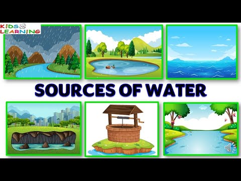 Sources of water | Uses of water | Source of water for kids | Source of water for class 1 I Water