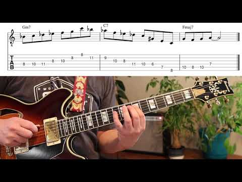 Joe Pass Jazz Guitar Lesson: Major 2 5 1 lines