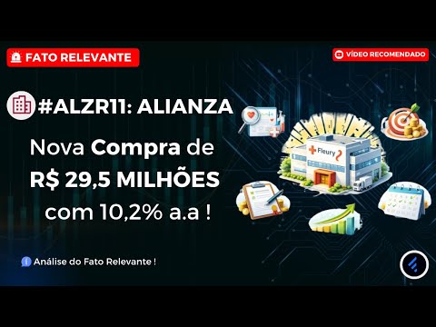 Thumbnail do vídeo: #ALZR11 e Grupo Fleury (#FLRY3): Nova Compra de R$ 29,5 Mi com 10,2% de Retorno!