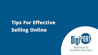 Tutorial: Tips for Effectively Selling Online
