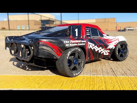SLICK TIRES on my TRAXXAS SLASH 4X4!!