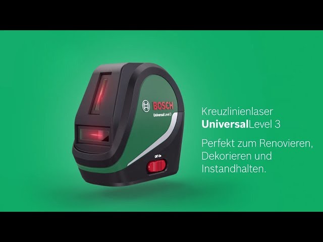 Video Teaser für Bosch stellt vor: Der Kreuzlinienlaser UniversalLevel 3