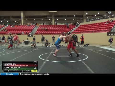 14U Boys 250 Sencere Ray MO West Championship Wrestling Club Vs Grant Middleton Beloit Wrestling C