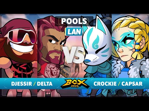 Djessir & Delta vs Crockie & Capsar - Pools - Brawlhalla World Championship 2023 - LAN 2v2