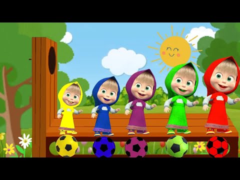 تعليم الألوان للأطفال أغنية باللغة الإنجليزية مع الدب و الكرات الملونة #color_song Masha and Bear