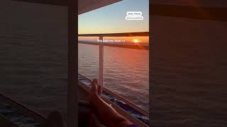 Take me on this sunset balcony view in a cruise ship with msc friend cristi manole #cruiseaddict